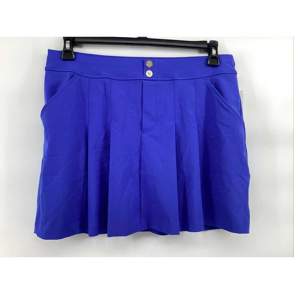 Lilly Pulitzer Kimika Skort Women 8 Martinique Blue Pleated Golf Tennis UPF 50+
